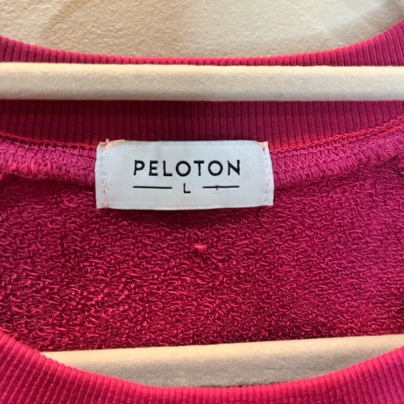 Peloton Pink Sweatshirt Women’s Size Large 100% Cotton Made In USA - Picture 3 of 3